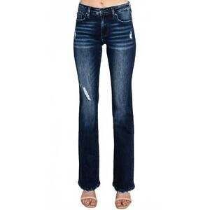 NEW PETRA153 mid rise bootcut jeans in dark wash